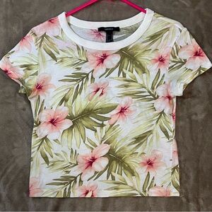 FOREVER 21 FLORAL PRINT T-SHIRT